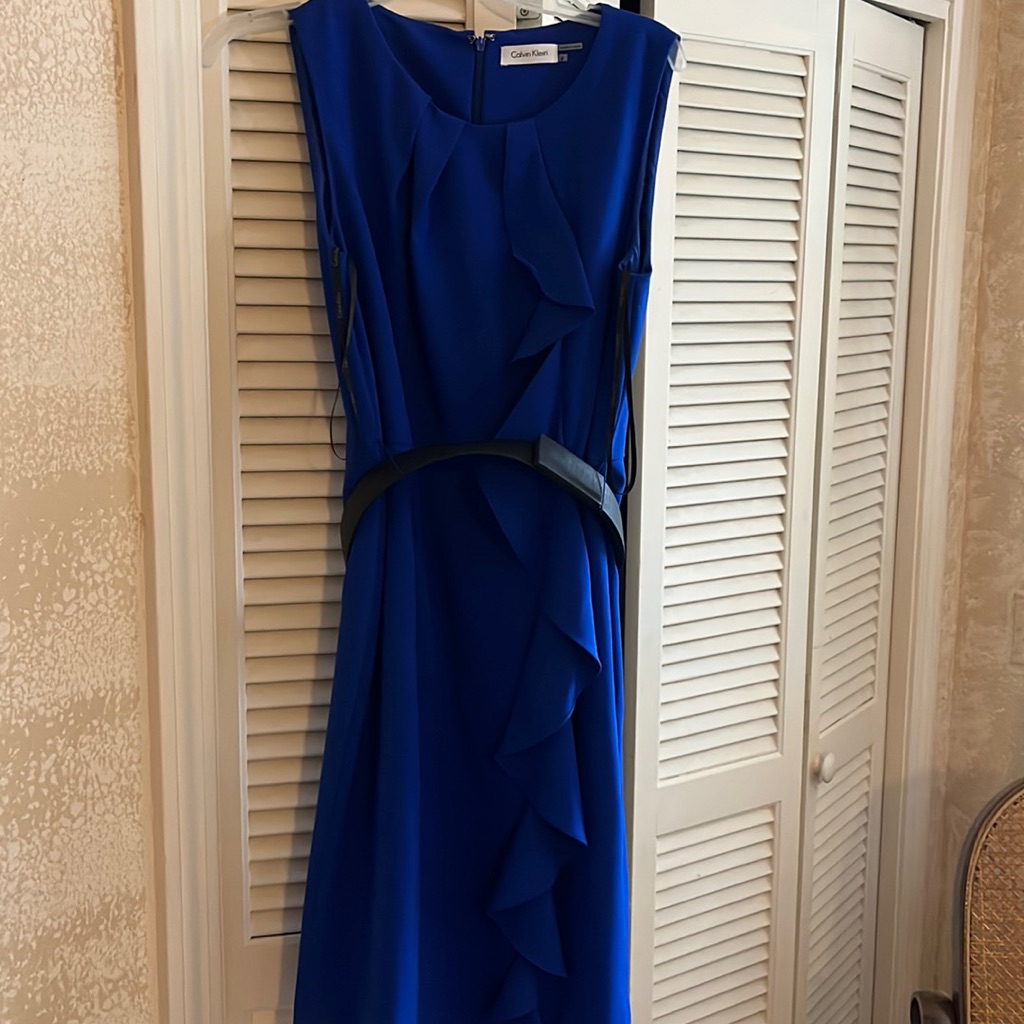 Calvin Clein Cocktail Dress. Royal Blue. Size 6